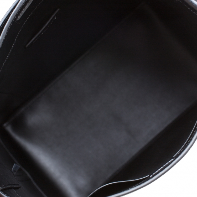 Pre Owned Michael Kors Black Leather Large Hayes Bucket Shoulder Bag 