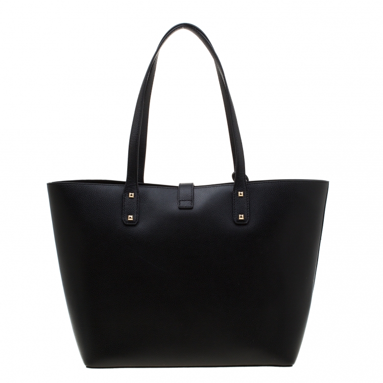 Pre Owned Michael Kors Black Leather Large Karson Carryall Luggage Tote