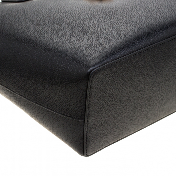 Pre Owned Michael Kors Black Leather Large Karson Carryall Luggage Tote