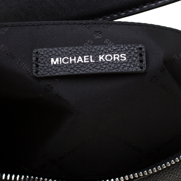 Pre Owned Michael Kors Black Leather Medium Cassie Hobo