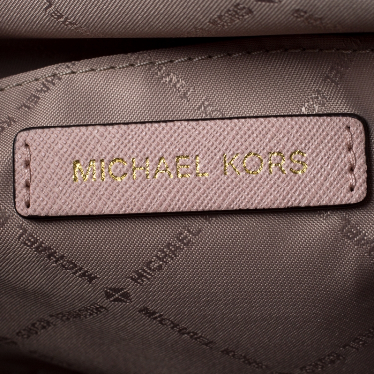 Pre Owned Michael Kors Powder Pink Leather Large Sady Tote 