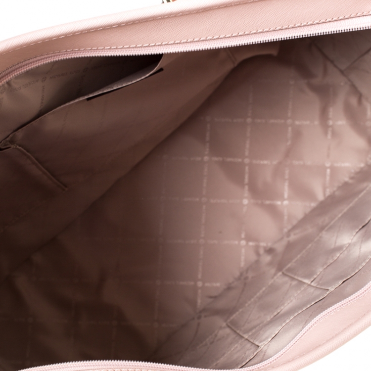 Pre Owned Michael Kors Powder Pink Leather Large Sady Tote 