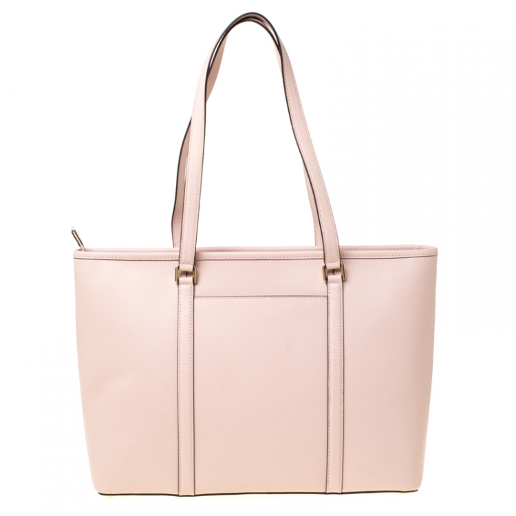 Pre Owned Michael Kors Powder Pink Leather Large Sady Tote 