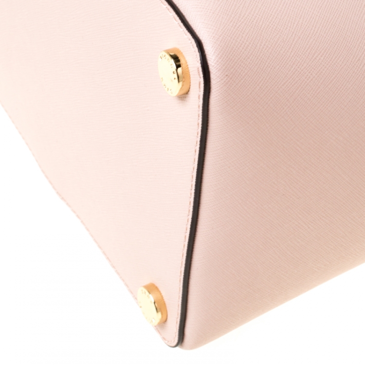 Pre Owned Michael Kors Powder Pink Leather Large Sady Tote 