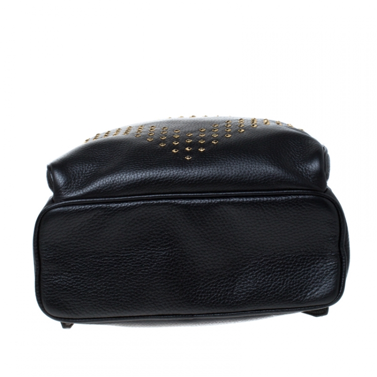 مملوكة مسبقًا Michael Kors Black Leather Studded Abbey Backpack