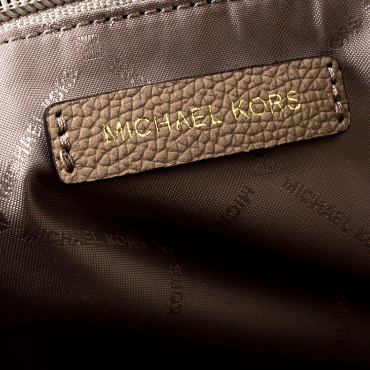 Pre Owned Michael Kors Nude Leather Nicole Shoulder Bag