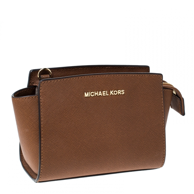 Pre Owned Michael Kors Brown Selma Mini Crossbody Bag