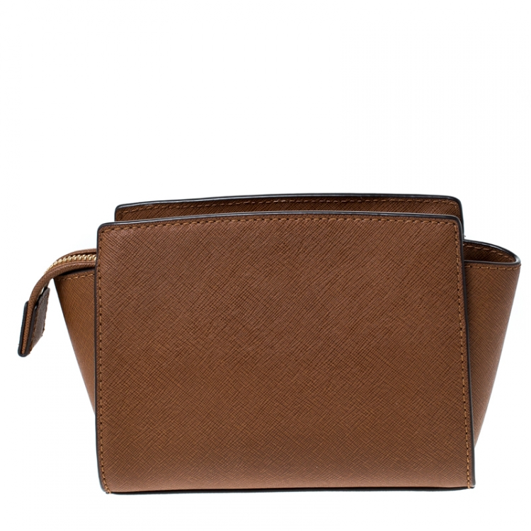 Pre Owned Michael Kors Brown Selma Mini Crossbody Bag