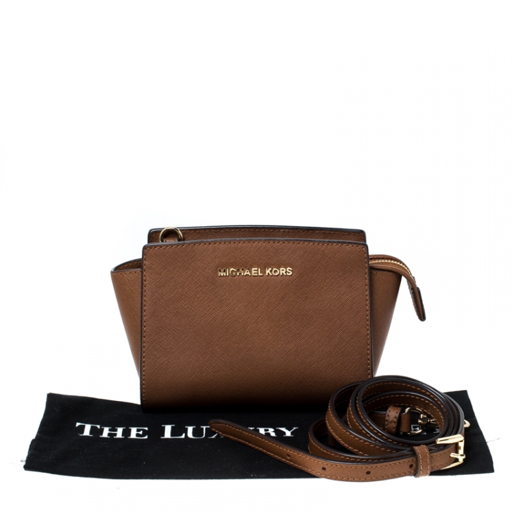 Pre Owned Michael Kors Brown Selma Mini Crossbody Bag