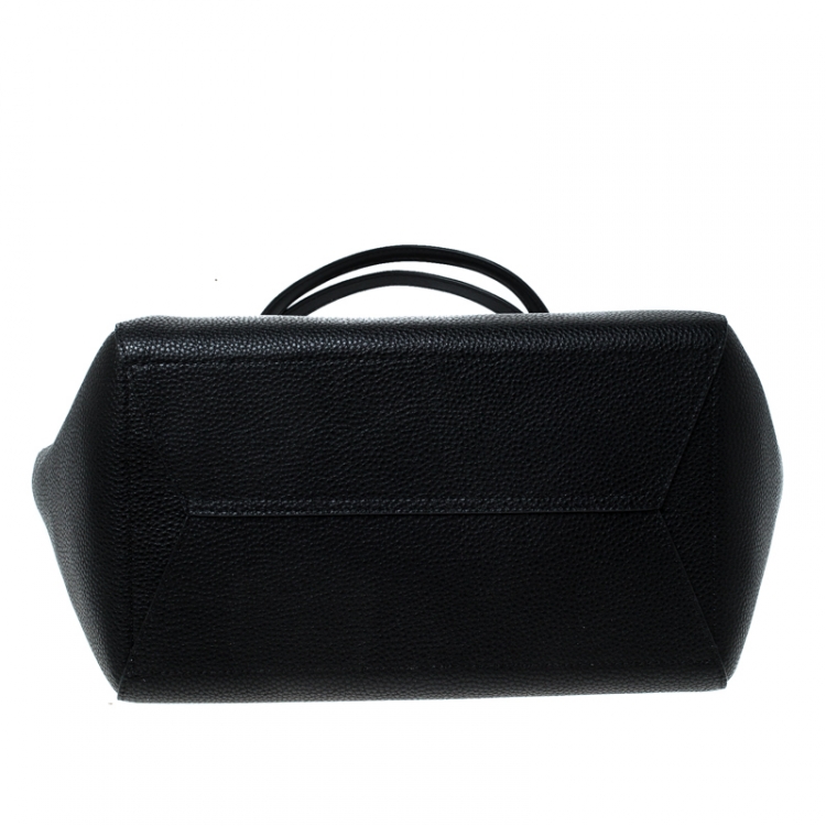 Pre Owned MICHAEL Michael Kors Black Leather Kimberly Bonded Tote