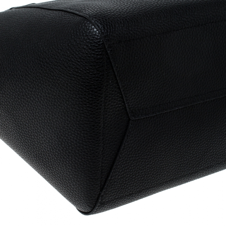 Pre Owned MICHAEL Michael Kors Black Leather Kimberly Bonded Tote