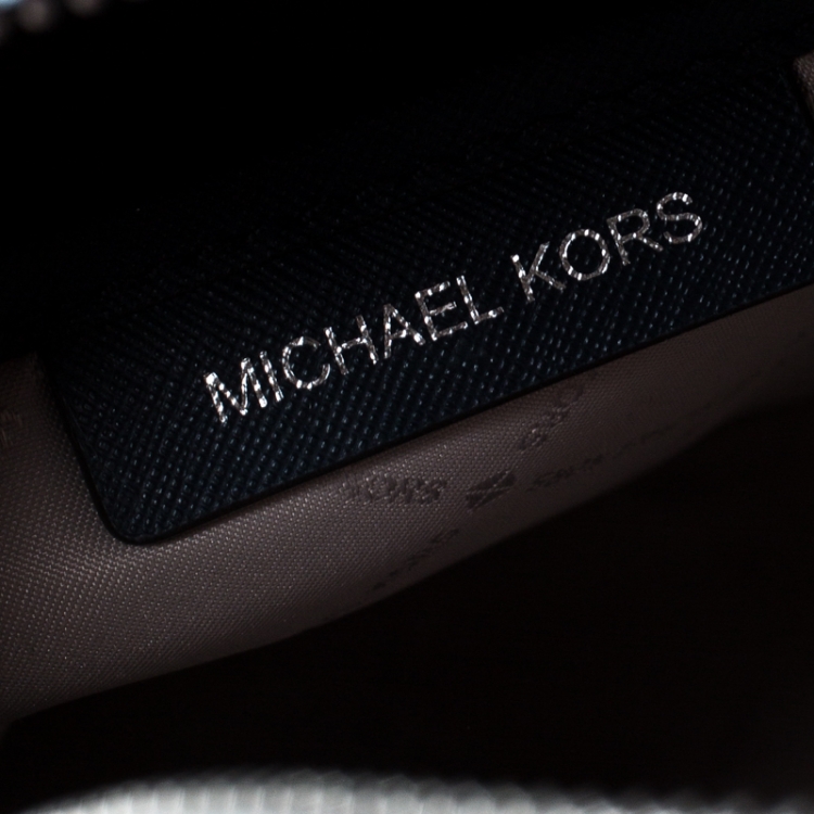 Pre Owned Michael Kors Blue Butterfly Monogram Coated Canvas Medium Abbey Backpack