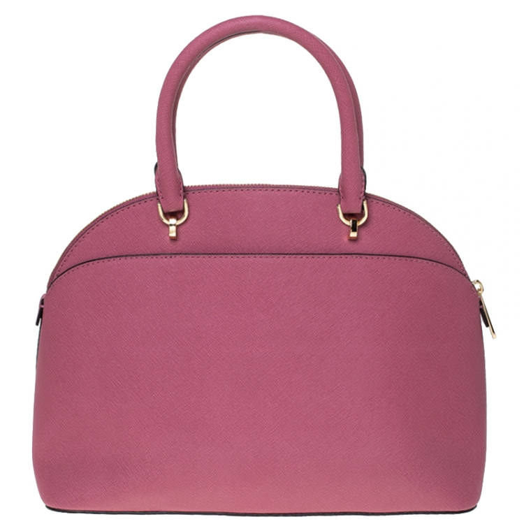 Pre Owned  MICHAEL Michael Kors Pink Saffiano Leather Emmy Satchel
