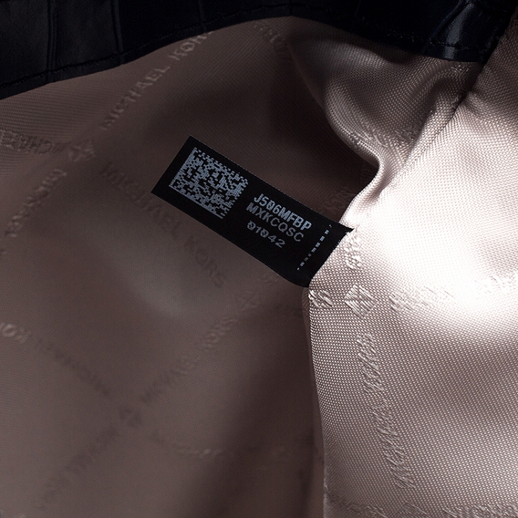 Pre Owned Michael Kors Navy Blue Crocodile Embossed Leather Selma Tote