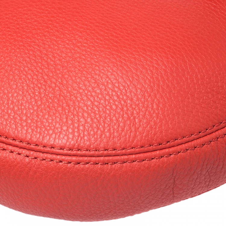 Pre Owned Michael Kors Orange Leather Croossbody Bag 