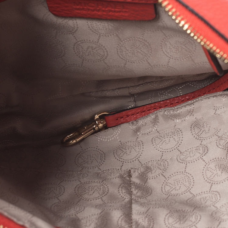 Pre Owned Michael Kors Orange Leather Croossbody Bag 