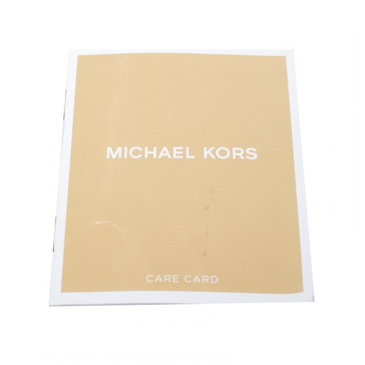 Pre Owned Michael Kors Metallic Gold Leather Jet Set Travel Continental Wallet