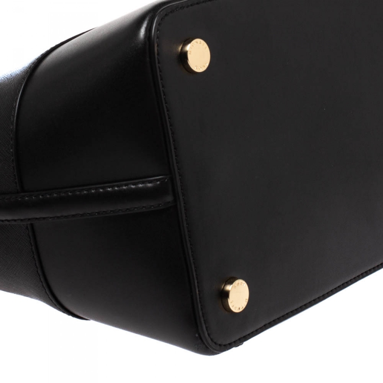 Pre Owned Michael Kors Black Leather Trista Tote