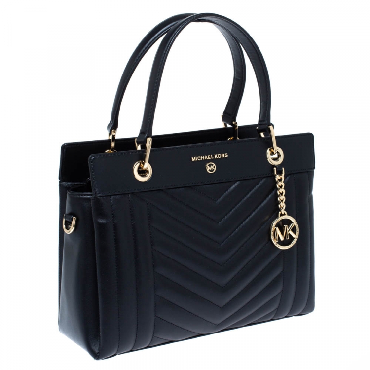 Pre Owned Michael Kors Black Quilted Leather Susan Shoulder Bag