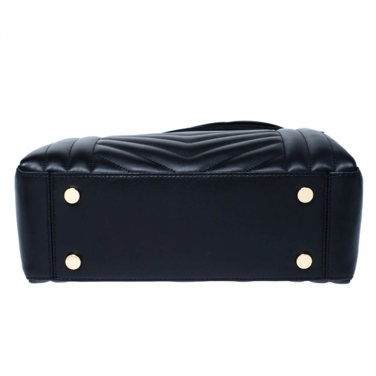 Pre Owned Michael Kors Black Quilted Leather Susan Shoulder Bag