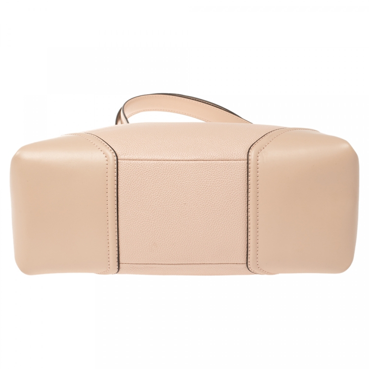 Pre Owned Michael Kors Pink Leather Medium Nicole Shoulder Bag