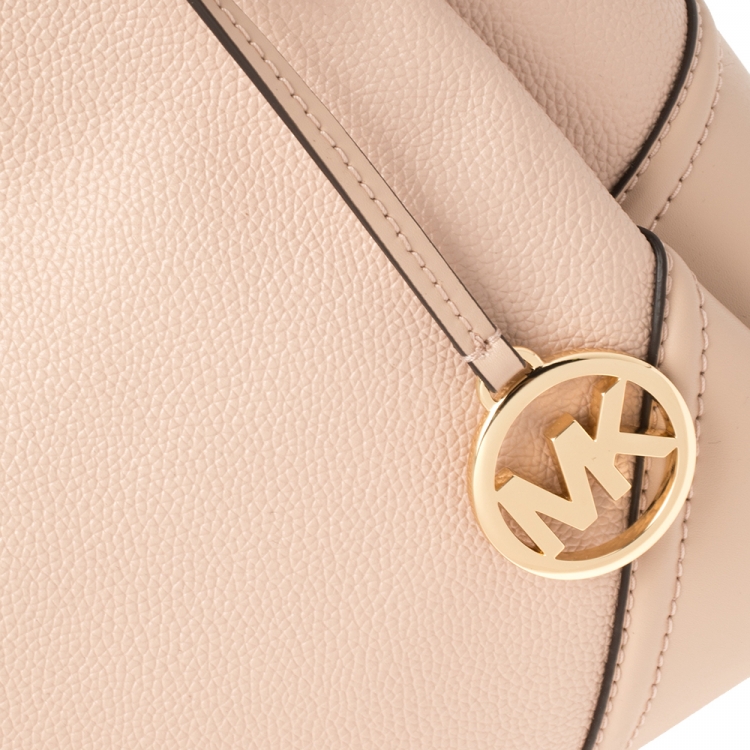 Pre Owned Michael Kors Pink Leather Medium Nicole Shoulder Bag