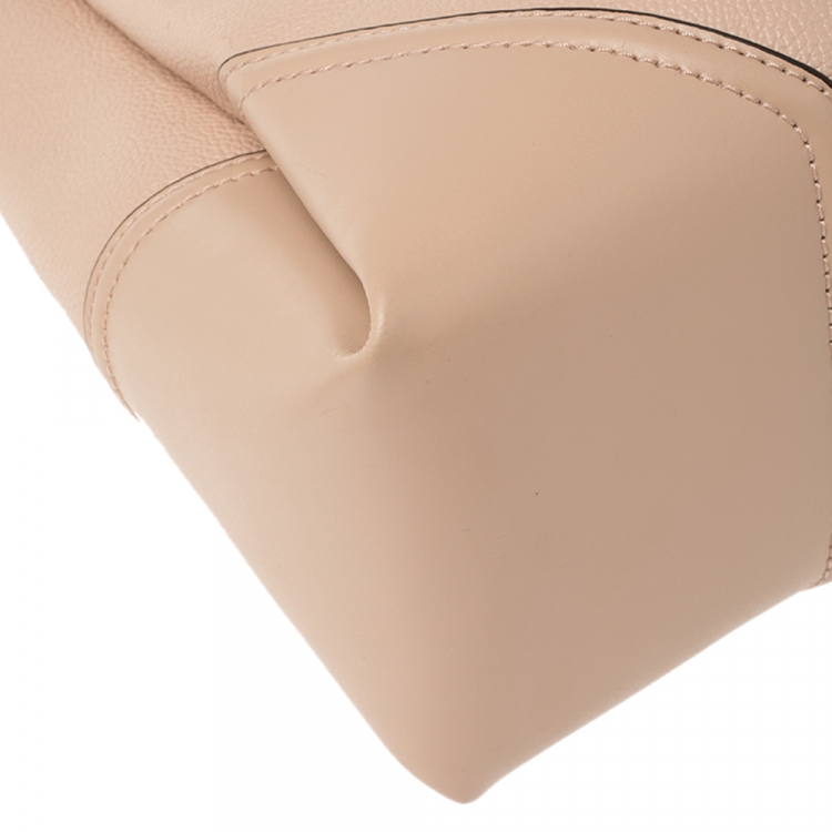 Pre Owned Michael Kors Pink Leather Medium Nicole Shoulder Bag