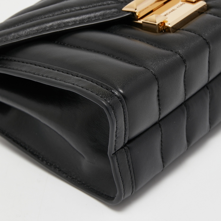 Pre Owned Michael Kors Black Quilted Leather Small Whitney Shoulder Bag