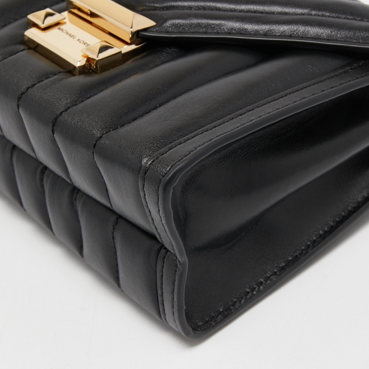 Pre Owned Michael Kors Black Quilted Leather Small Whitney Shoulder Bag