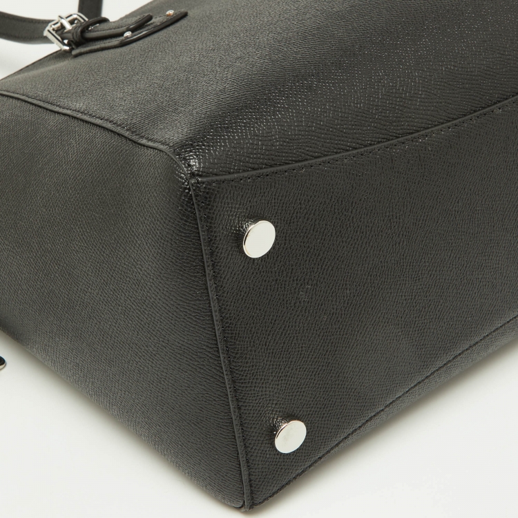 Pre Owned Michael Kors Black Leather Voyager Tote 