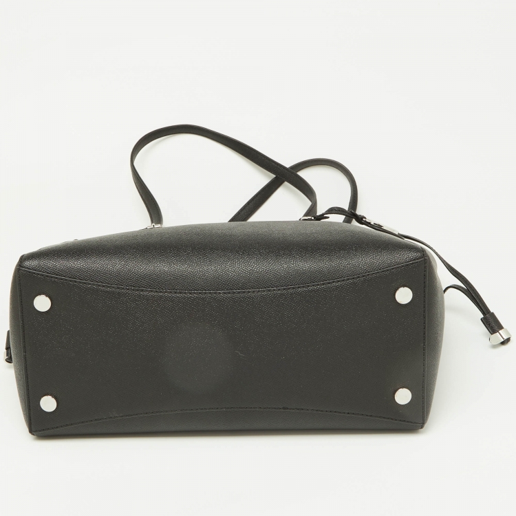 Pre Owned Michael Kors Black Leather Voyager Tote 