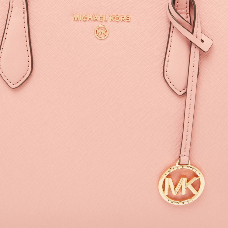 Pre Owned Michael Kors Pink Leather Medium Marilyn Tote