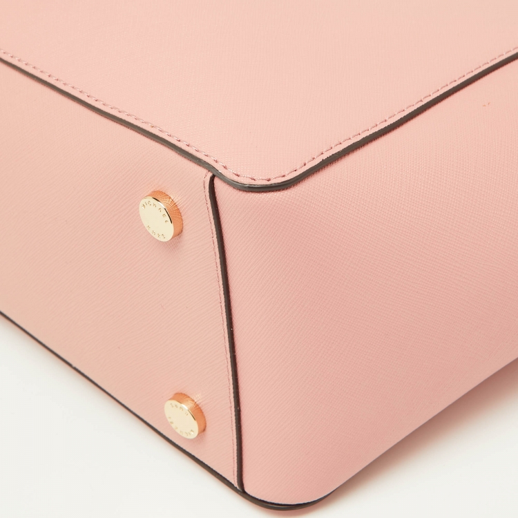 Pre Owned Michael Kors Pink Leather Medium Marilyn Tote