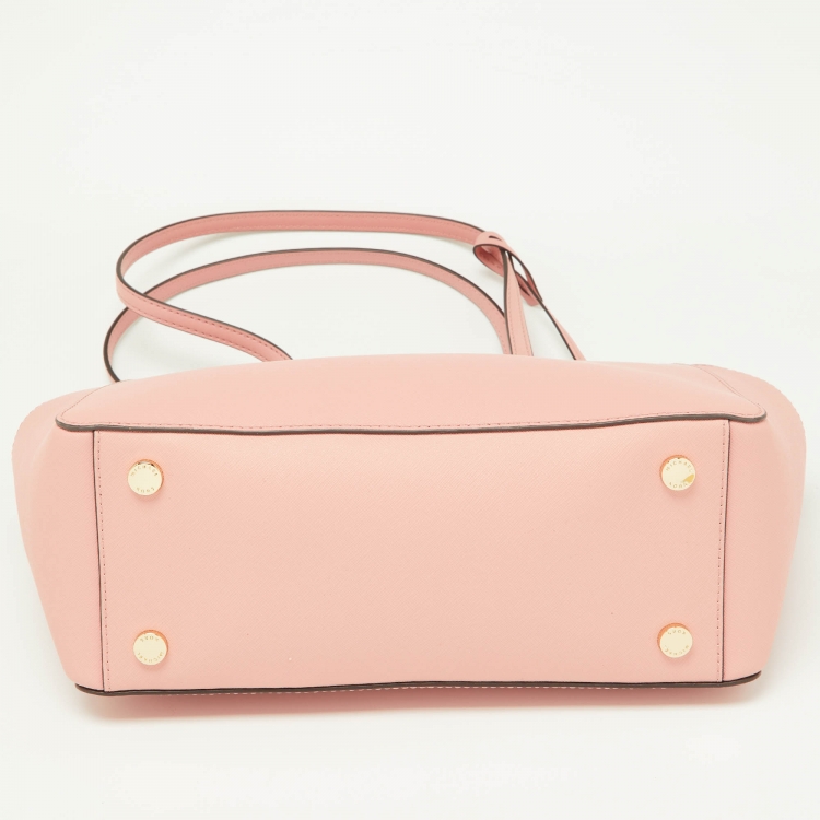 Pre Owned Michael Kors Pink Leather Medium Marilyn Tote