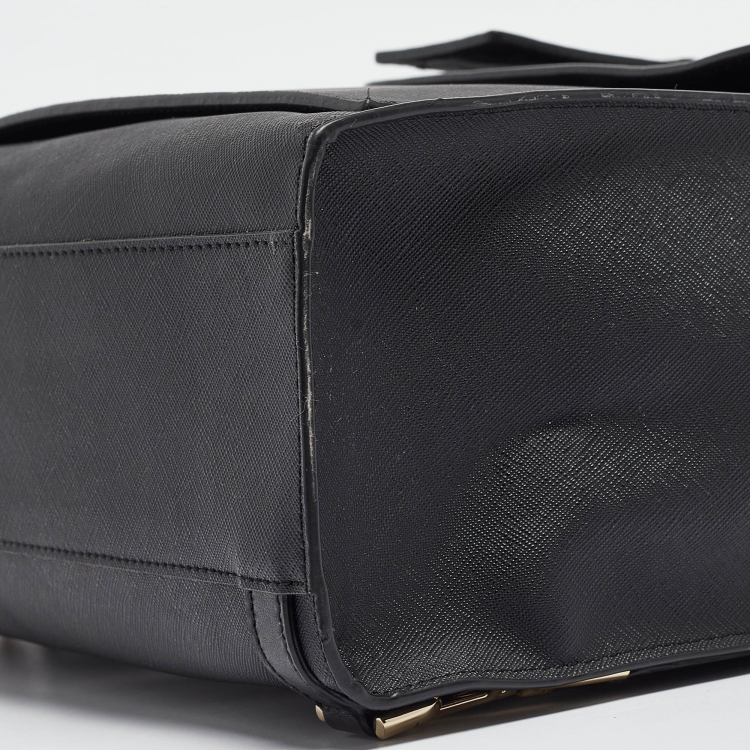 Pre Owned Michael Kors Black Coated Canvas Penny Commuter Backpack