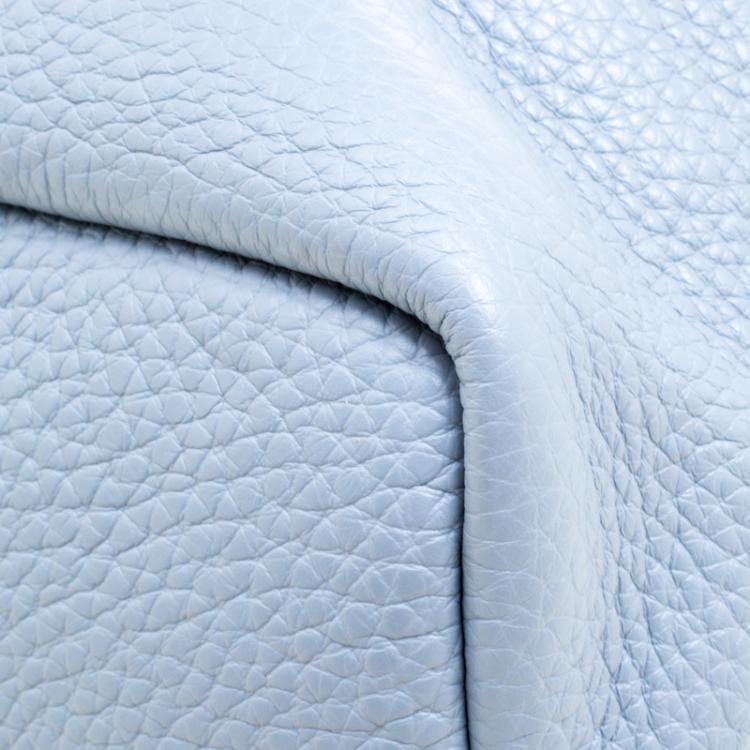 Pre Owned Michael Kors Powder Blue Leather Dalia Drawstring Backpack