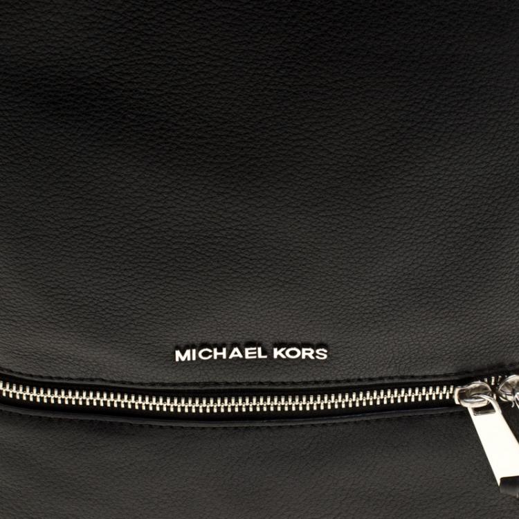 مملوكة مسبقًا Michael Kors Black Leather Medium Reazip Backpack