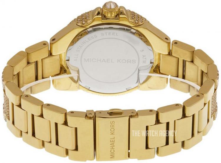 Pre Owned Michael Kors Yellow Gold Plated Steel Camille MK5720 Women's Wristwatch 43MM