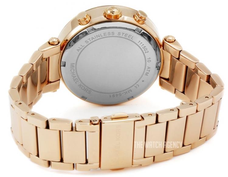 Pre Owned Michael Kors MOP Rose Gold Plated Steel Parker MK5491 Women's Wristwatch 39MM