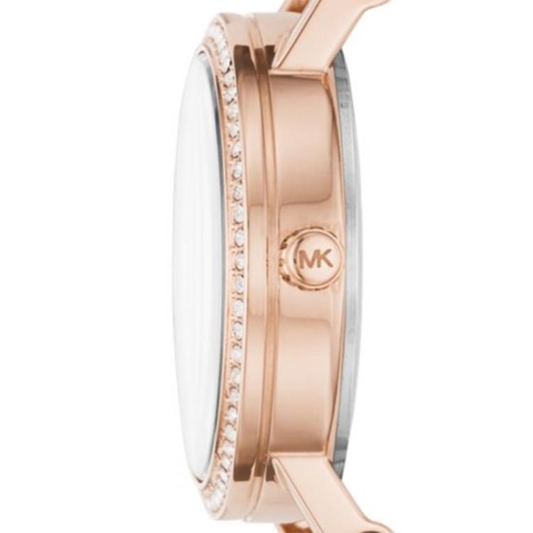 Pre Owned Michael Kors MOP Rose Gold Plated Steel Petite Norie MK3892 Women's Wristwatch 28MM
