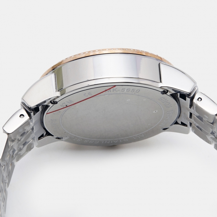 Pre Owned Michael Kors Mother of Pearl Tricolor Stainless Steel Ritz MK5650 Women's Wristwatch 36 mm 