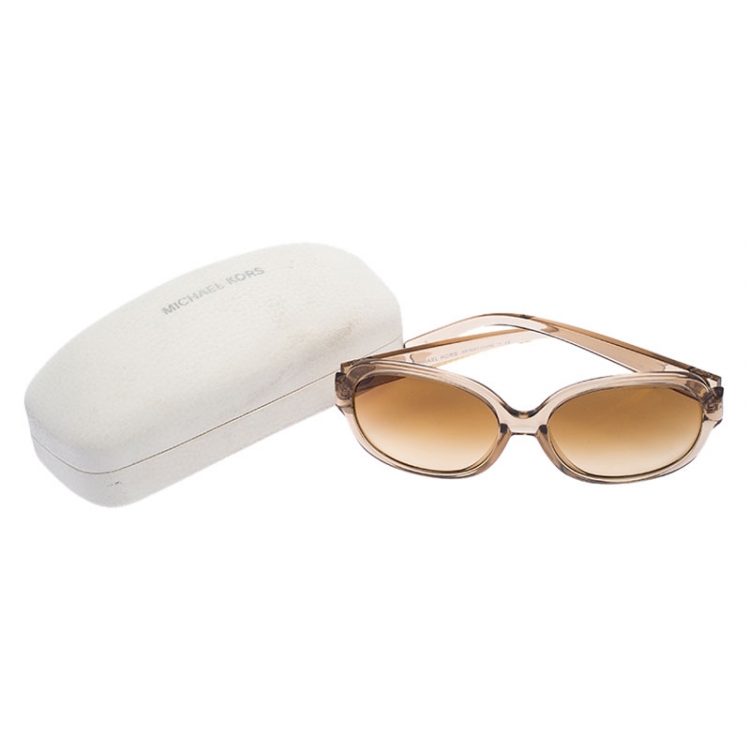Pre Owned Michael Kors Beige/Brown Gradient MK 6021 Corte Oversized Square Sunglasses