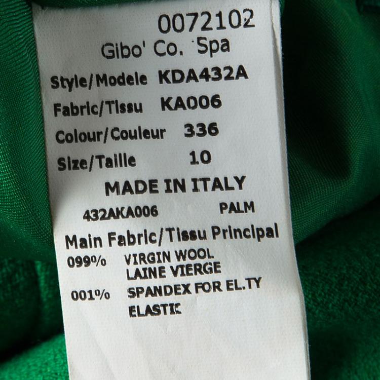 Pre Owned Michael Kors Green Wool Sleeveless Sheath Dress L