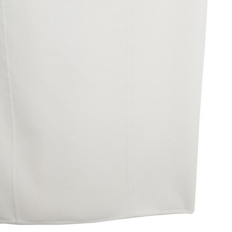 Pre Owned Michael Kors White BodyCon Crossback Sheath Dress S