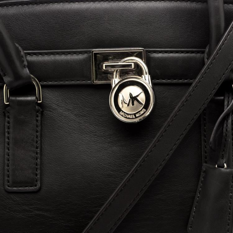 Pre Owned Michael Kors Dark Brown Leather Hamilton Satchel