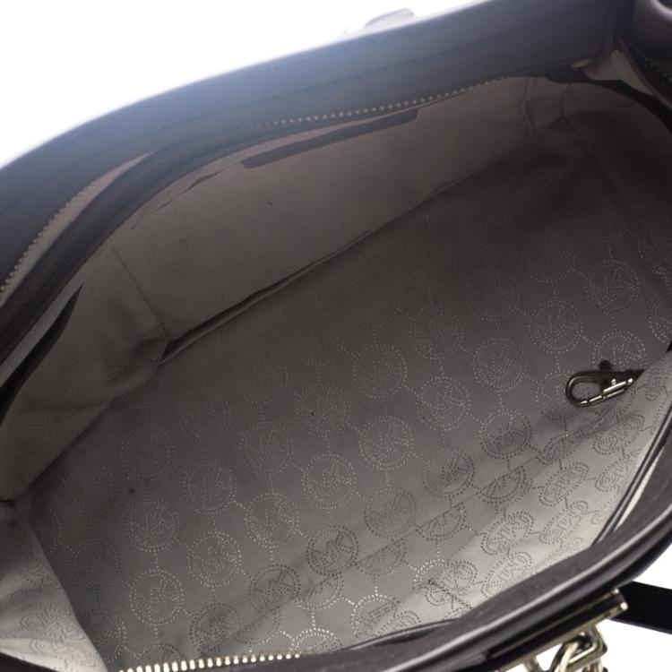 Pre Owned Michael Kors Dark Brown Leather Hamilton Satchel