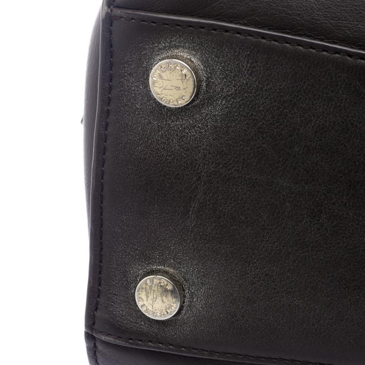 Pre Owned Michael Kors Dark Brown Leather Hamilton Satchel