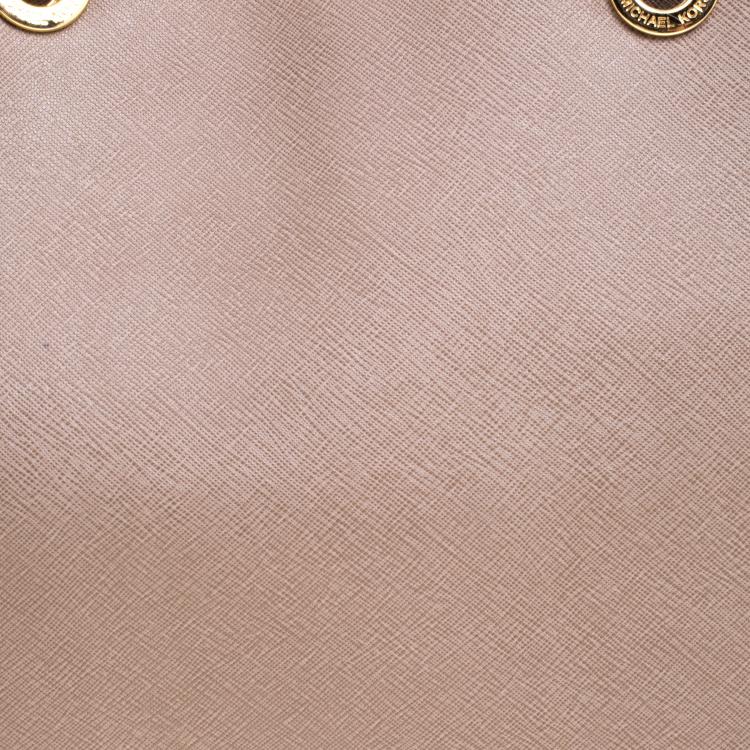 Pre Owned Michael Kors Beige Leather Tote 