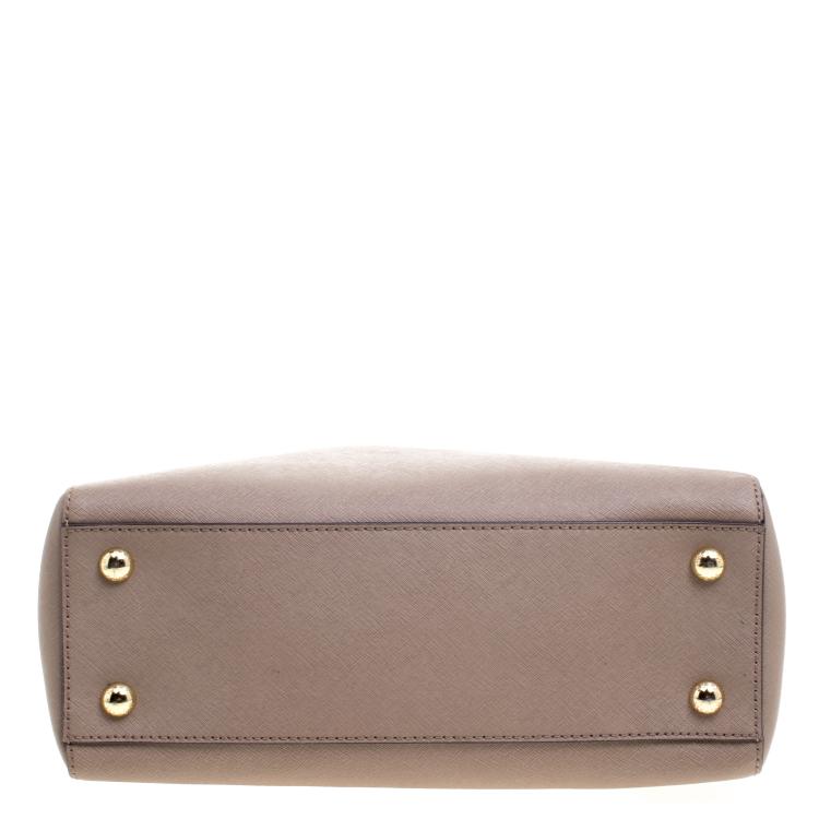 Pre Owned Michael Kors Beige Leather Tote 