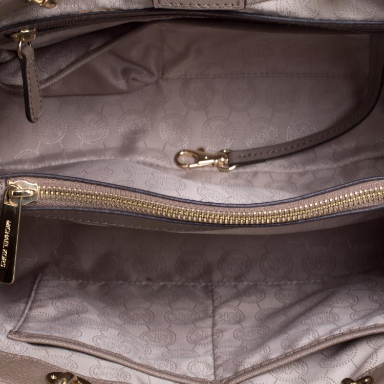 Pre Owned Michael Kors Beige Leather Tote 